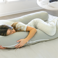 Hugl Cooling Body Pillow in Cool Grey