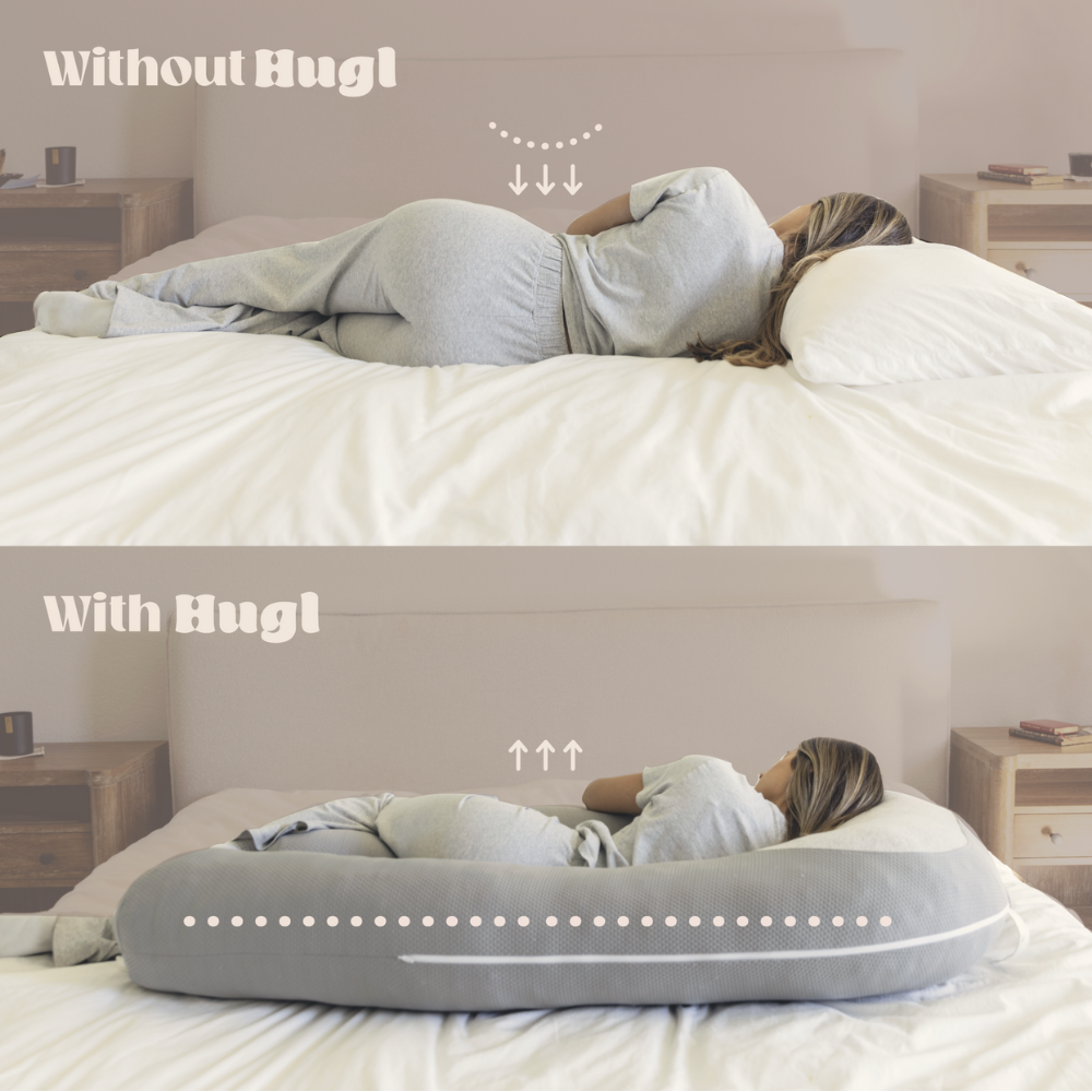 summer infant ultimate body comfort pillow Plufl Hugl Cooling Body Pillow for Adults Made with Memory Foam | U Shaped Maternity Pillows Great for Side Sleepers & Pregnant Women