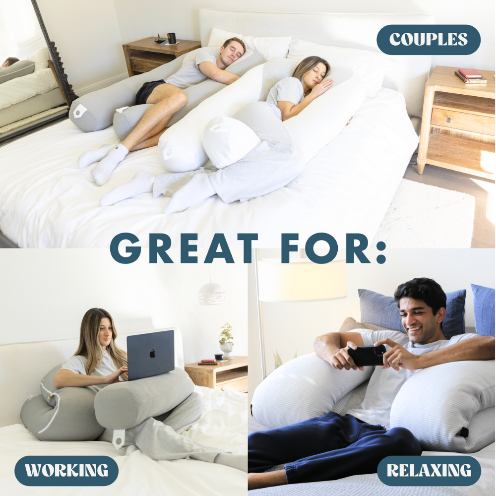 summer infant ultimate body comfort pillow Plufl Hugl Cooling Body Pillow for Adults Made with Memory Foam | U Shaped Maternity Pillows Great for Side Sleepers & Pregnant Women