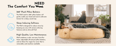 Showing Reasons for Why the Plufl human dog bed is ultra comfortable and is the best human dog bed